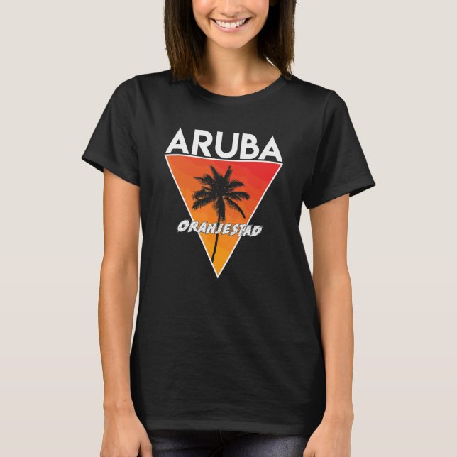 Aruba mit sonnigen Farben T-Shirt (Vorderseite)