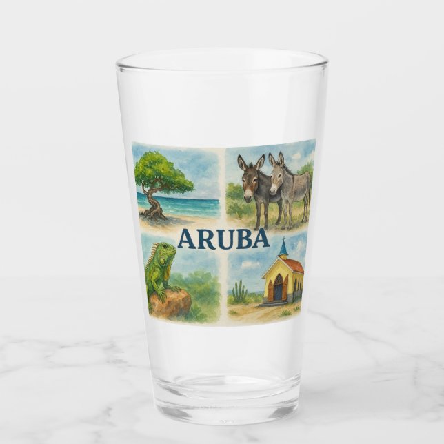 Aruba Multiview-Aquarell Glas (Vorderseite)