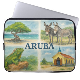 Aruba Multiview-Aquarell Laptopschutzhülle