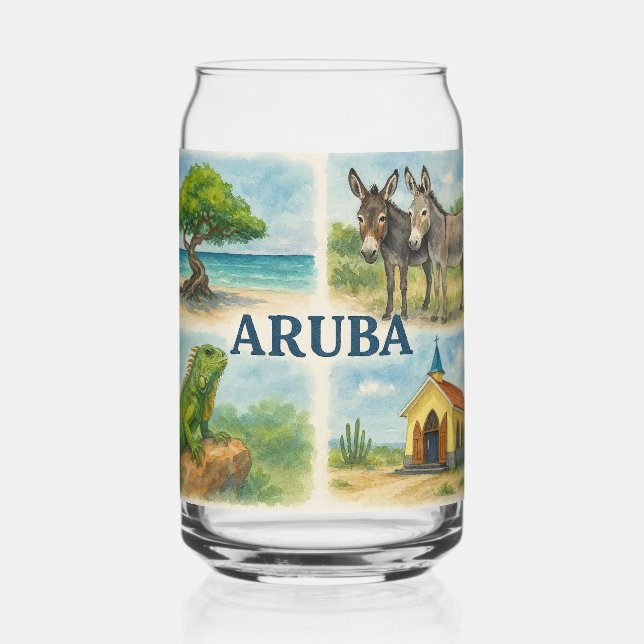 Aruba Multiview-Wasserfarbe Dosenglas (Rückseite)