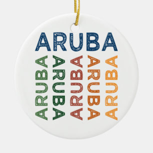 Aruba Niedlich farbenfroh Keramik Ornament