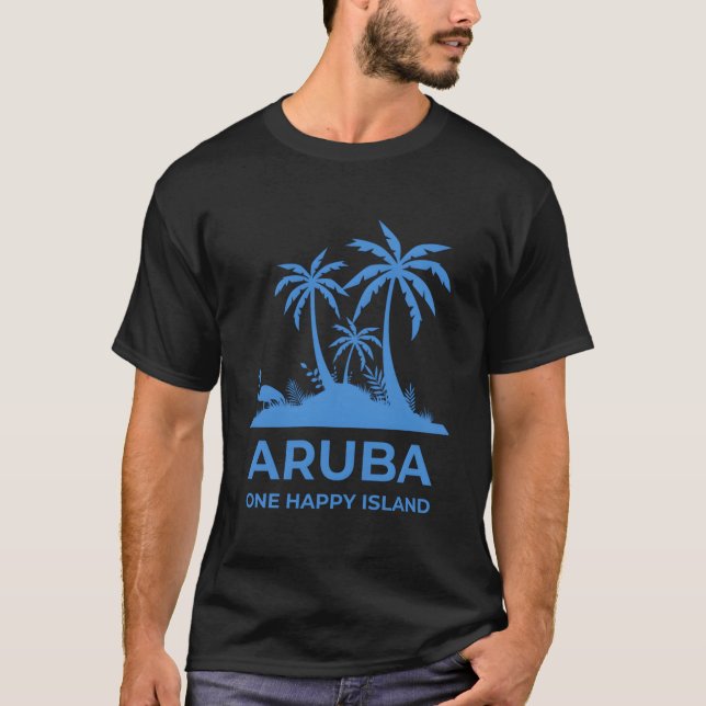 Aruba One Happy Island T-Shirt (Vorderseite)