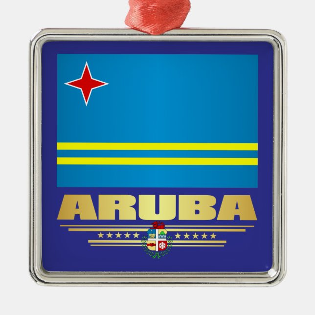 Aruba Ornament Aus Metall (Vorne)