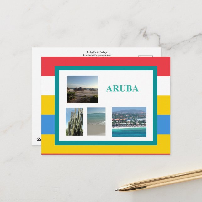 Aruba Postcard Postkarte (Vorderseite/Rückseite Beispiel)