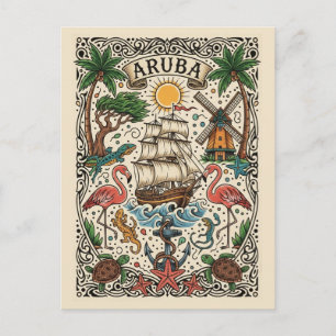 Aruba Reise Postkarte
