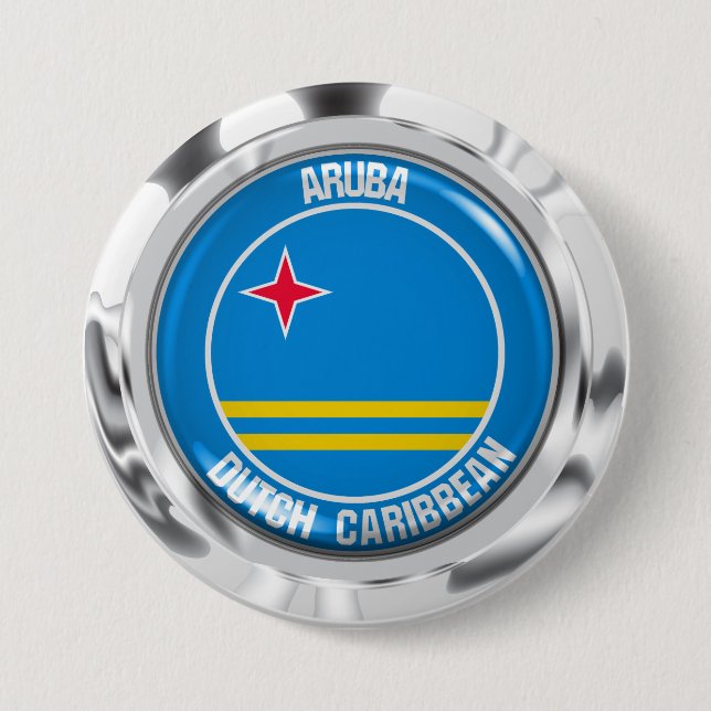 Aruba RundEmblem Button (Vorderseite)