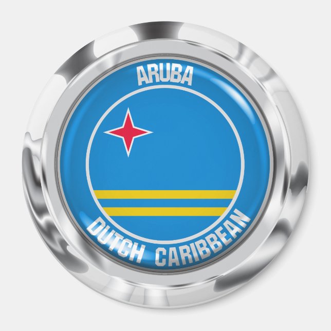 Aruba RundEmblem Magnet (Vorne)