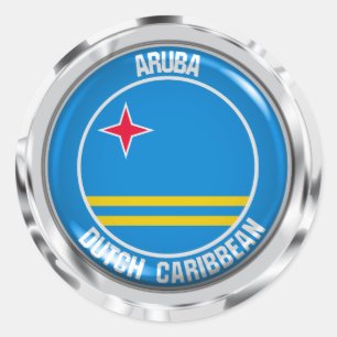 Aruba RundEmblem Runder Aufkleber