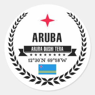 Aruba Runder Aufkleber