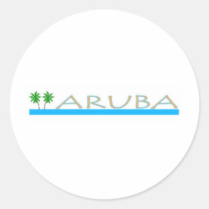 Aruba Runder Aufkleber