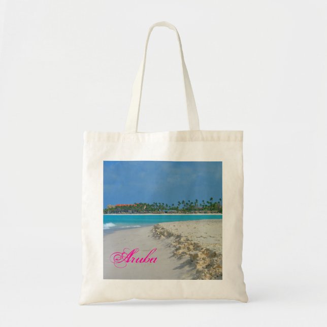 Aruba-Sand u. Brandungs-Tasche Tragetasche (Vorne)