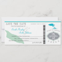 ARUBA Save the Date Boarding Pass