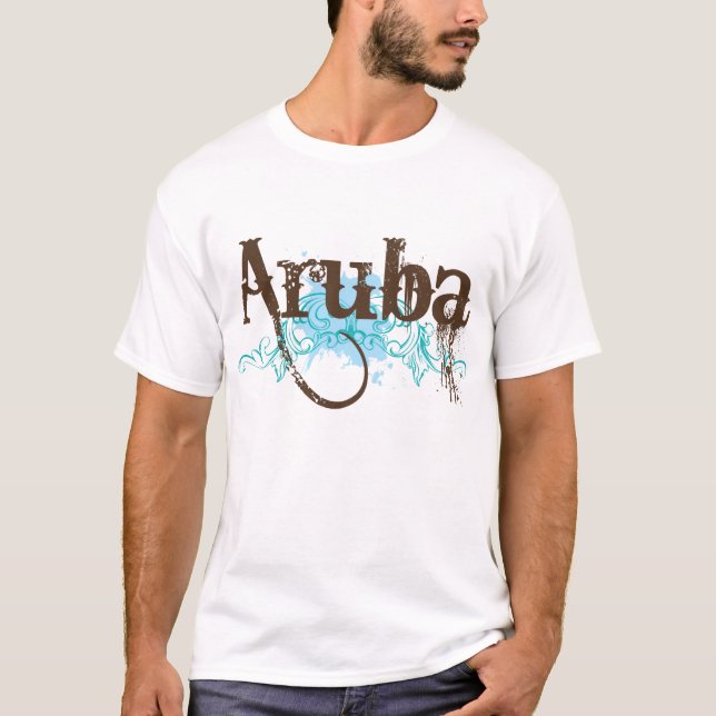 Aruba-Schmutz-Reise-T-Shirt für Männer T-Shirt (Vorderseite)