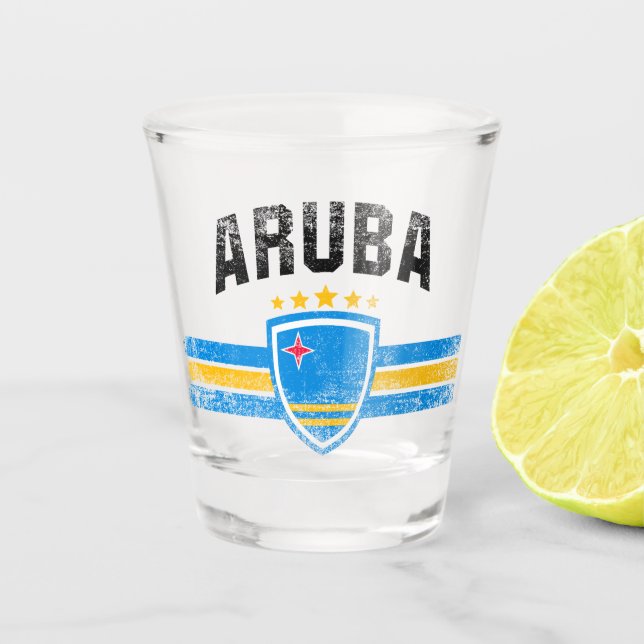 Aruba Schnapsglas (Vorderseite)