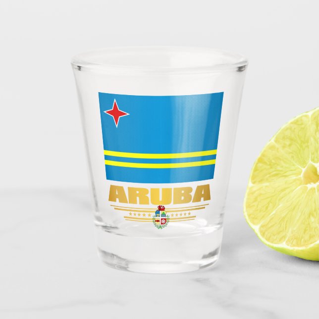 Aruba Schnapsglas (Vorderseite)