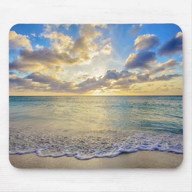 Aruba-Sonnenuntergang über beweglichem Meer Mousepad (Vorne)