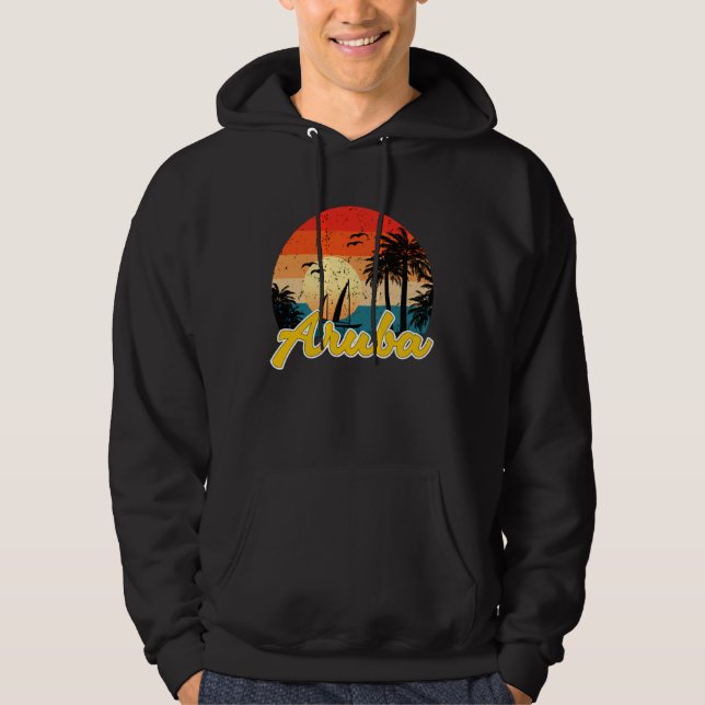 Aruba Souvenirs Caribbean Islands Vacation Vacay M Hoodie (Vorderseite)