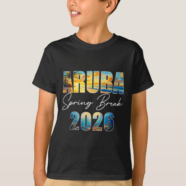 Aruba Spring Break 2026 Summer Vacation Beach  T-Shirt (Vorderseite)