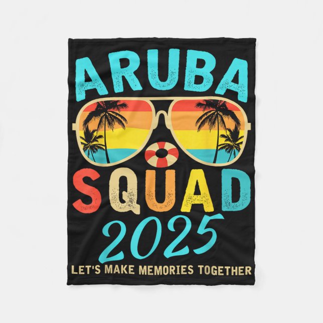 Aruba Squad 2025 Vacation Friends Family Matching  Fleecedecke (Vorderseite)
