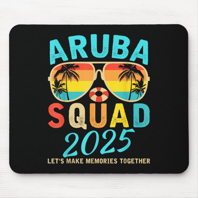 Aruba Squad 2025 Vacation Friends Family Matching  Mousepad (Vorne)
