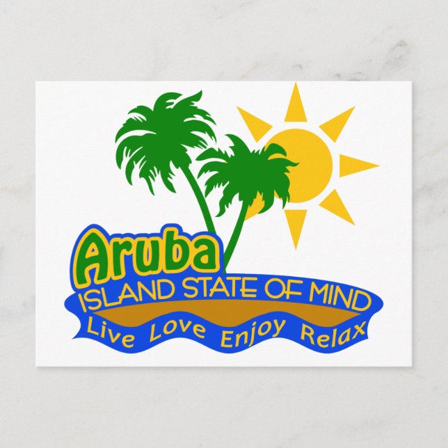 Aruba Staat der Postkarte des Geistes (Vorderseite)
