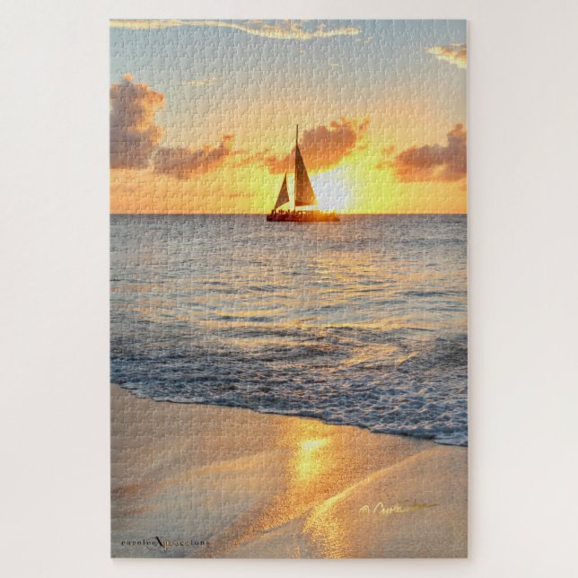 Aruba-Strand-Verein-Sonnenuntergang Puzzle (Vertikal)
