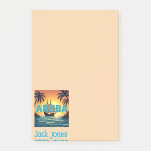 Aruba-Strandfarbe personalisieren Post-it Klebezettel