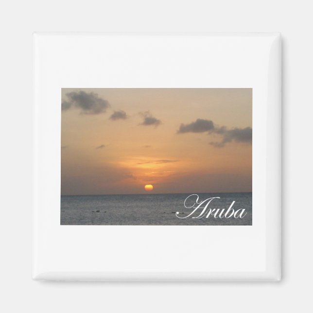 Aruba Sunset Magnet (Vorne)