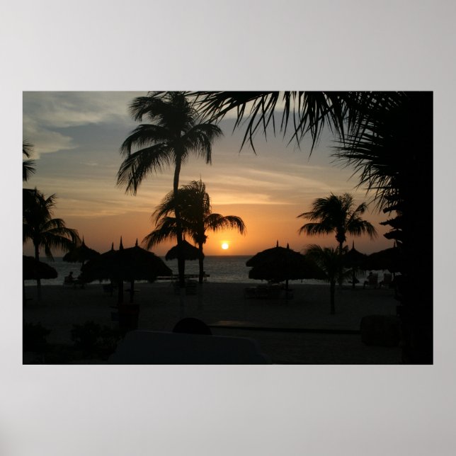 Aruba Sunset Poster (Vorne)