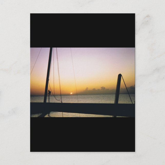 Aruba Sunset Postkarte (Vorderseite)