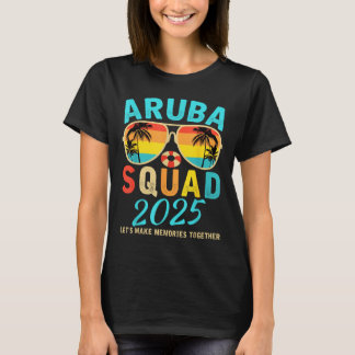Aruba-Truppe 2025 Urlaub Freunde Familie passend  T-Shirt