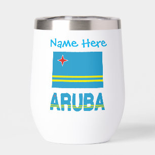 Aruba und Aruban Flag Blue Personalisierung