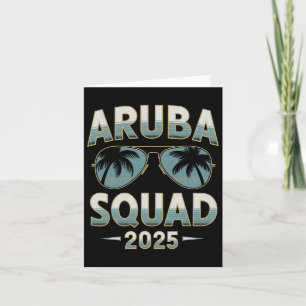 Aruba Urlaub Squad 2025 Matching Family Vacation Karte