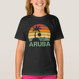 Aruba Vintag Palm Trees Summer Beach T-Shirt