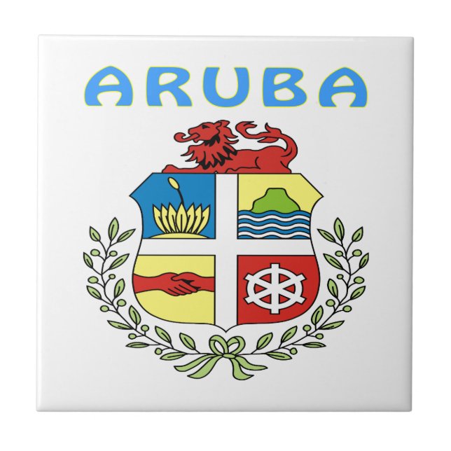 Aruba-Wappen Fliese (Vorderseite)