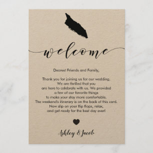 Aruba Wedding Welcome Letter & Itinerary Card Programm