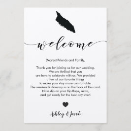 Aruba Wedding Welcome Letter & Itinerary Card Programm