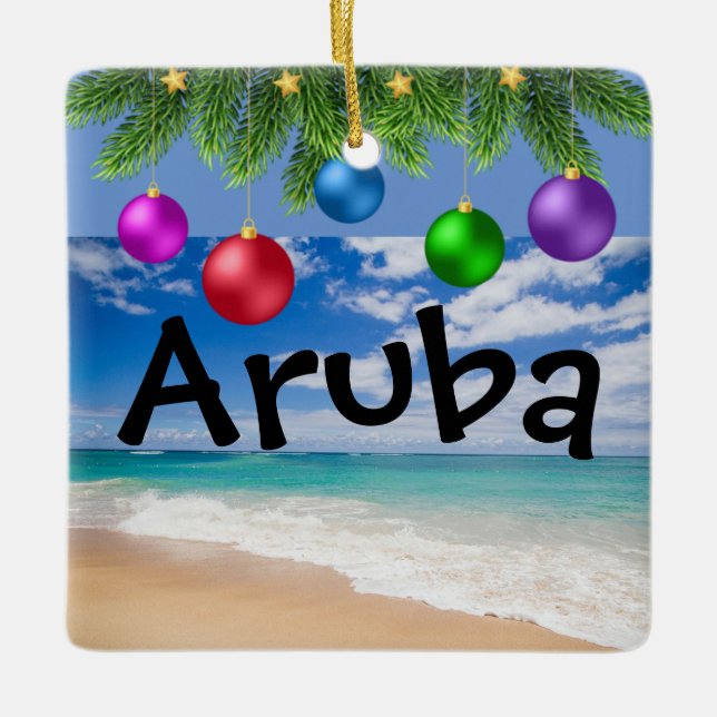 Aruba Weihnachtsschmuck (Vorderseite)