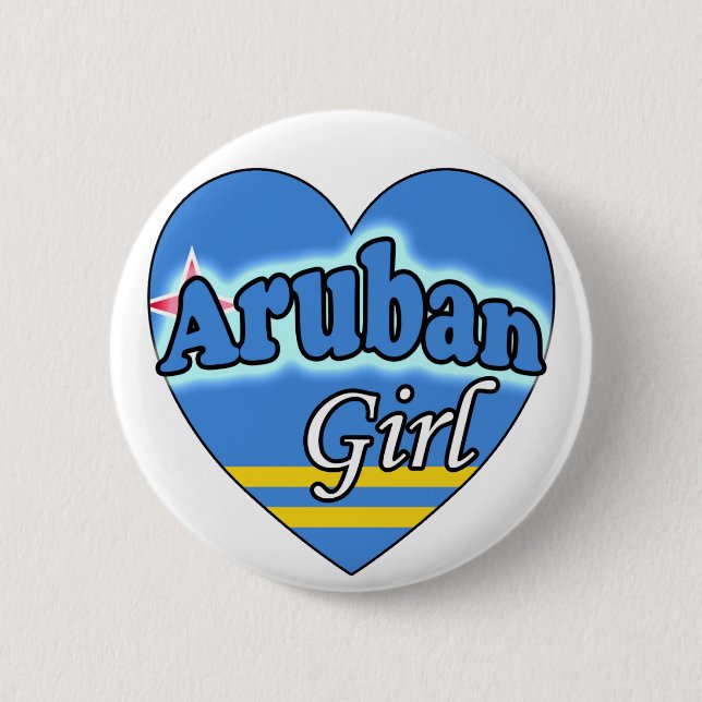 Arubaanisches Mädchen Button (Vorderseite)