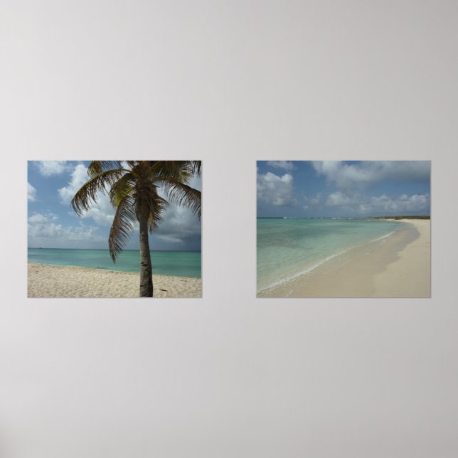 Aruban Beach I Beautiful Nature Szene Bilderwand Sets (Vorderseite)