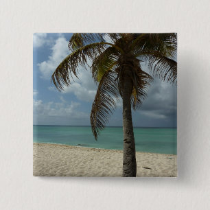 Aruban Beach I Beautiful Nature Szene Button