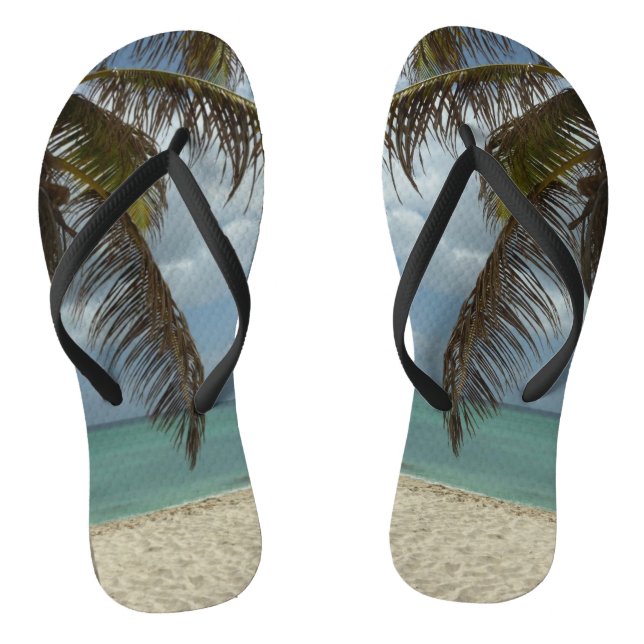 Aruban Beach I Beautiful Nature Szene Flip Flops (Fußbett)