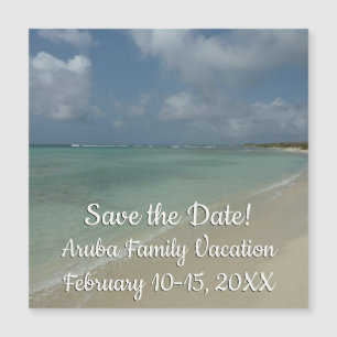 Aruban Beach II Save the Date Magnetkarte
