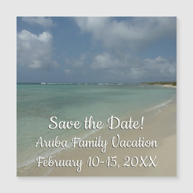 Aruban Beach II Save the Date Magnetkarte (Vorderseite)