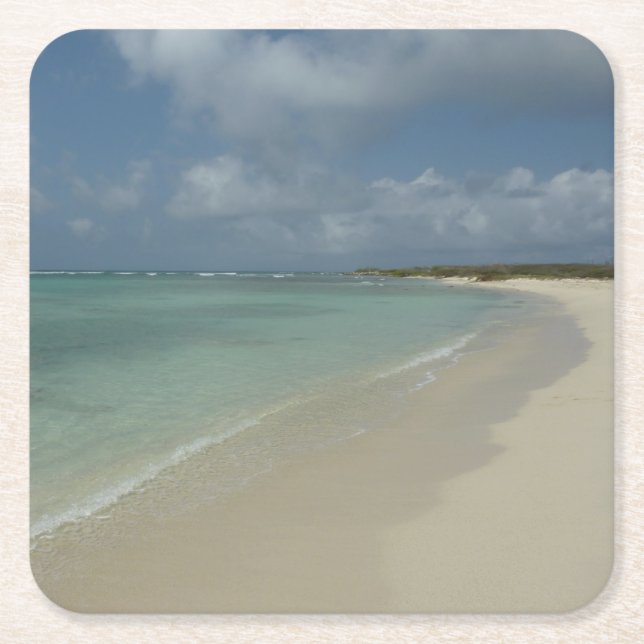 Aruban Beach II Schöne Landschaft Rechteckiger Pappuntersetzer (Vorderseite)