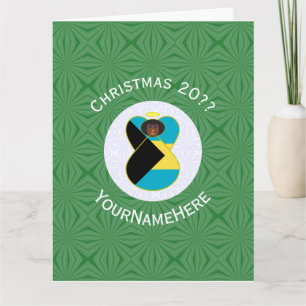 Aruban Black Angel Weihnachtsflagge Personalisiert Karte