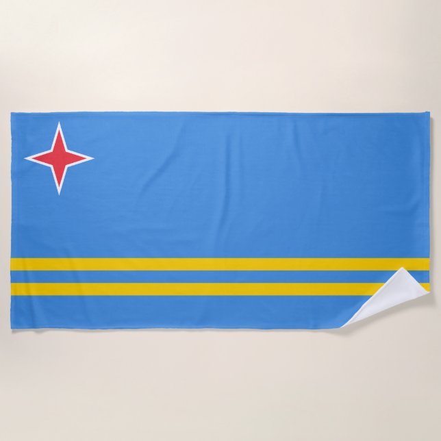 Aruban Flag Strandtuch (Vorderseite)