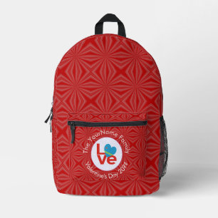 Arubanische Flagge Herz LOVE Rot Personalisierter  Bedruckter Rucksack