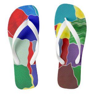 Arubas farbenfrohe Pflaster Flip Flops