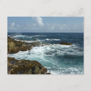 Arubas Felsküste und blauer Ozean Postkarte